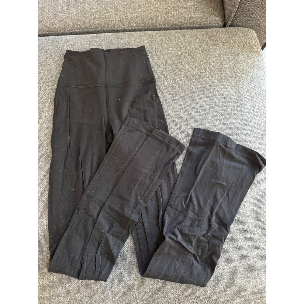 Lululemon Black High Rise Wide Leg Yoga Pants Leggings Womens